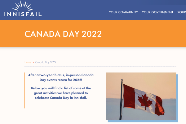 Canada Day Celebration at Centennial Park in Innisfail